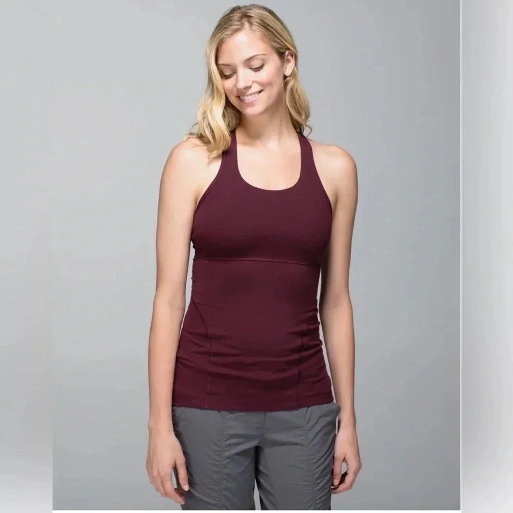 Lululemon Power Up Tank II Bordeaux Drama